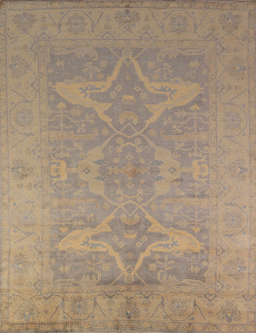 Earth Tone Wool Oushak Indian Area Rug 8x10