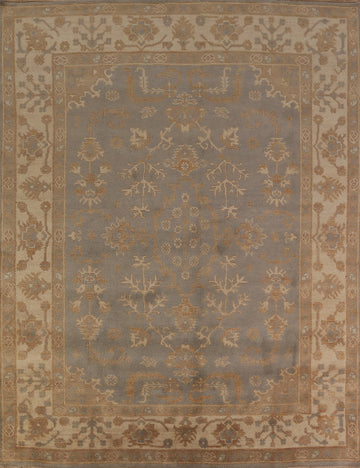 Handmade Gray Oushak Indian Area Rug 8x10