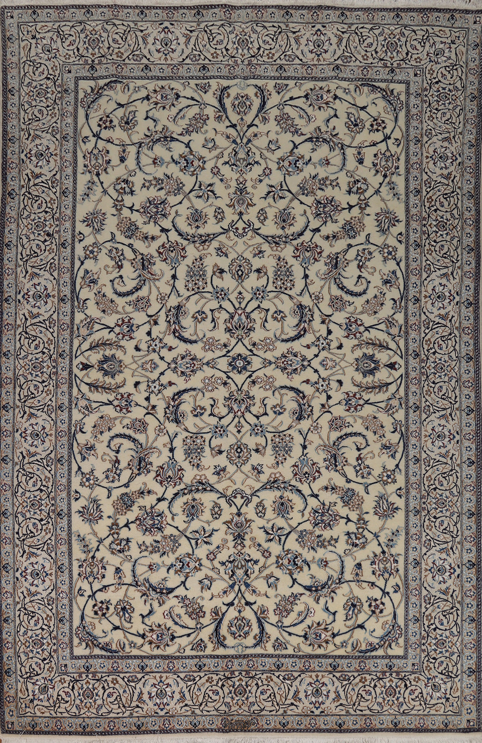 All-Over Floral Nain Persian Area Rug 7x10