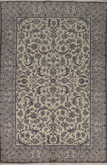 All-Over Floral Nain Persian Area Rug 7x10