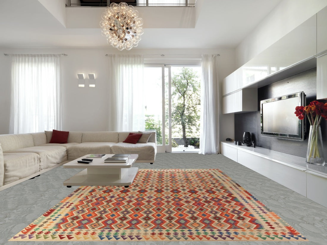 South Western Style Kilim Oriental Large Rug 10x16