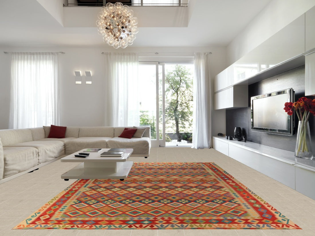 South Western Style Kilim Oriental Large Rug 10x16
