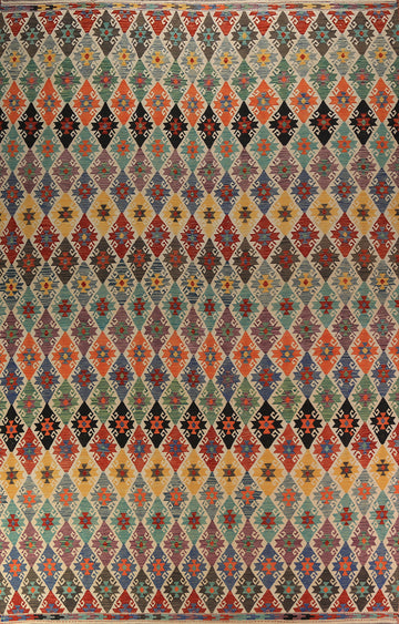 South Western Style Kilim Oriental Large Rug 10x16