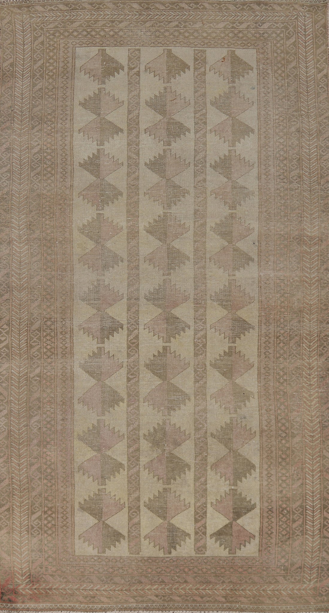 Geometric Balouch Oriental Runner Rug 3x7
