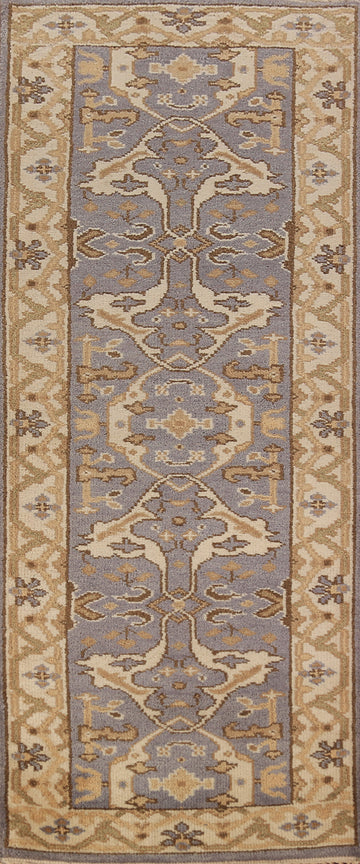 All-Over Oushak Indian Runner Rug 3x8