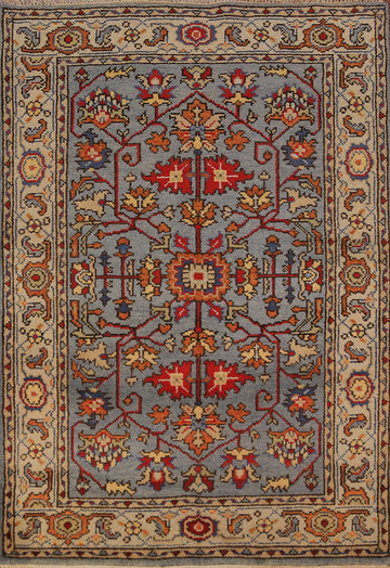 Handmade Wool Oushak Oriental Accent Rug 4x6