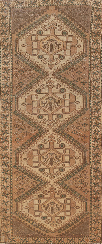 Geometric Bakhtiari Persian Runner Rug 3x10