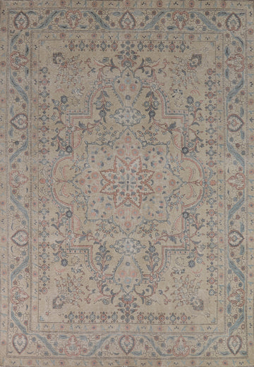 Vintage Wool Tabriz Persian Area Rug 8x11