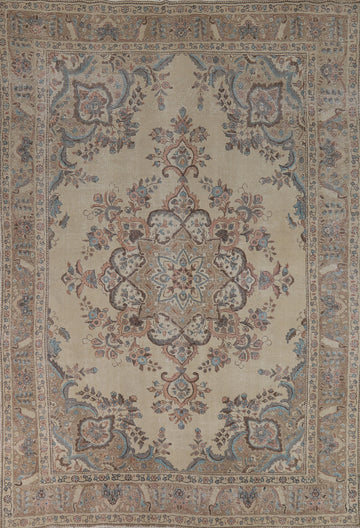 Vintage Wool Medallion Tabriz Persian Area Rug 8x11