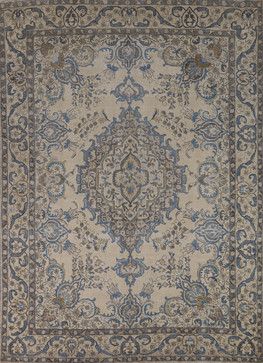 Vintage Wool Tabriz Persian Area Rug 8x11