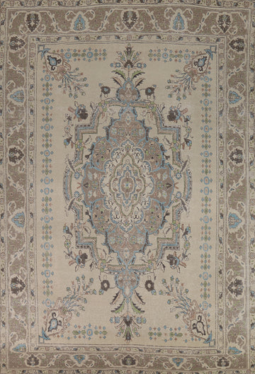 Vintage Wool Medallion Tabriz Persian Area Rug 8x11