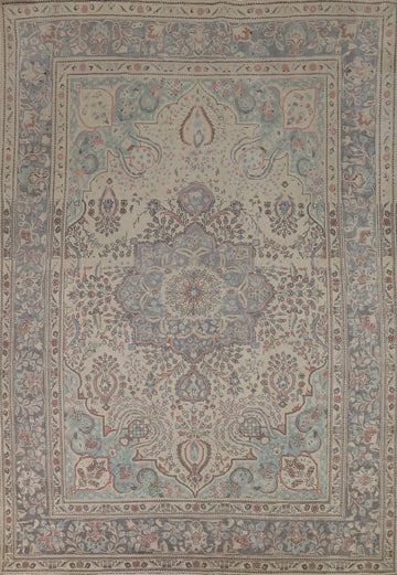Vintage Wool Floral Tabriz Persian Area Rug 8x11