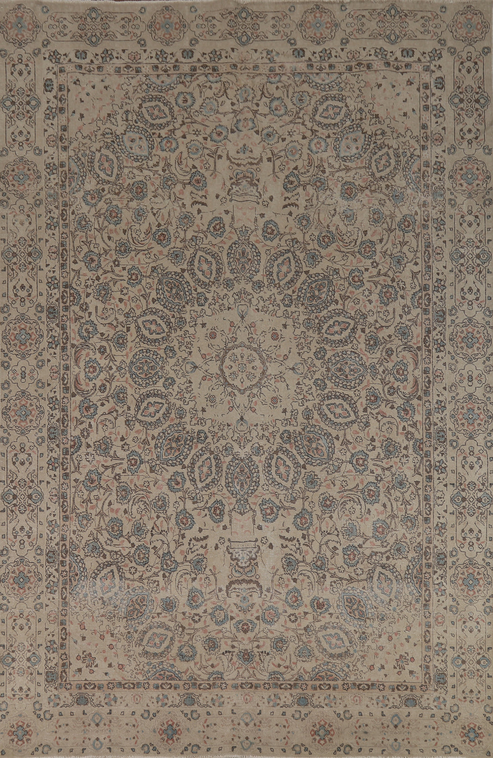 Floral Wool Tabriz Persian Area Rug 7x11
