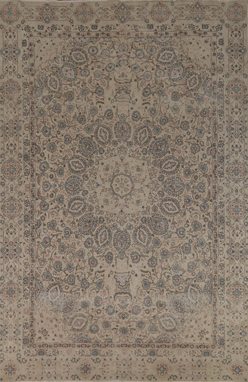 Floral Wool Tabriz Persian Area Rug 7x11
