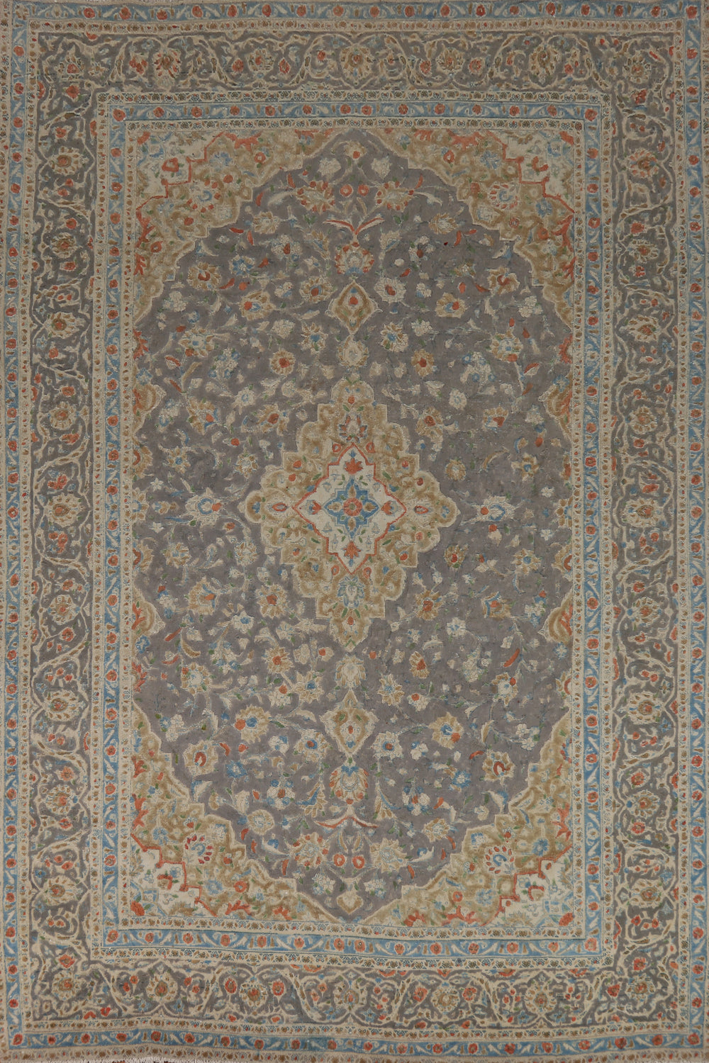 Traditional Gray Tabriz Persian Area Rug 8x11
