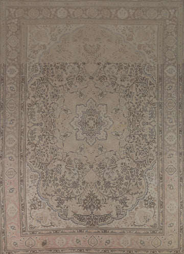 Floral Wool Tabriz Persian Area Rug 10x12
