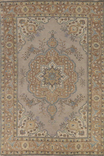 Vintage Wool Tabriz Persian Area Rug 7x9