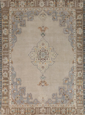 Medallion Wool Tabriz Persian Area Rug 9x11
