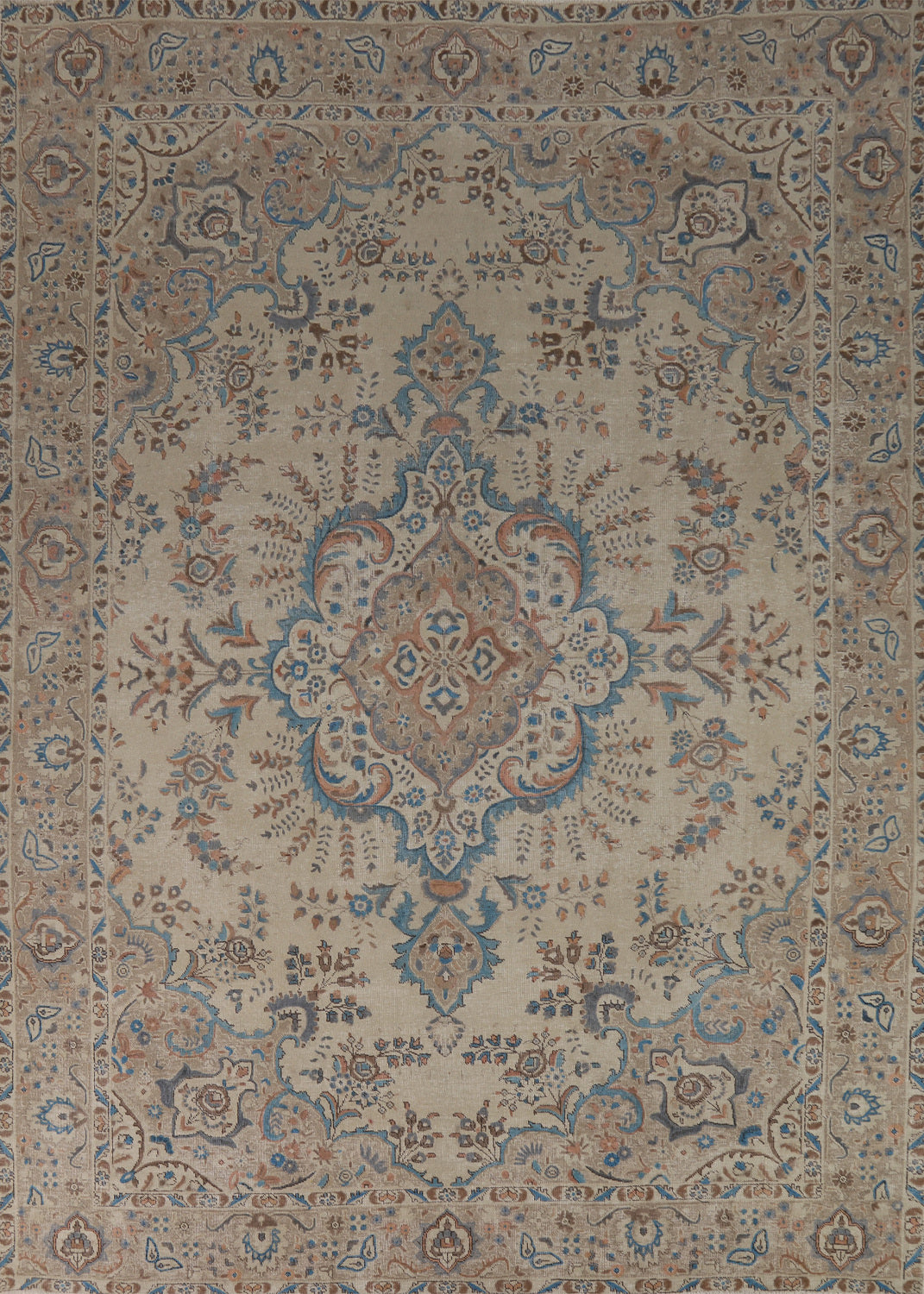 Medallion Wool Tabriz Persian Area Rug 8x11