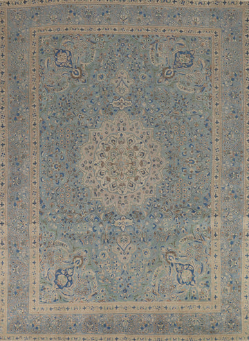 Handmade Blue Tabriz Persian Area Rug 10x13