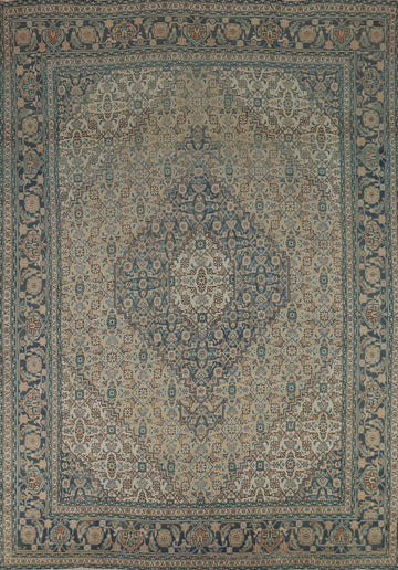 Vintage Geometric Tabriz Persian Area Rug 8x11
