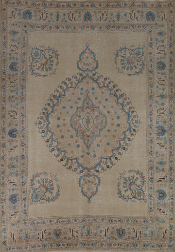 Vintage Medallion Tabriz Persian Area Rug 8x11