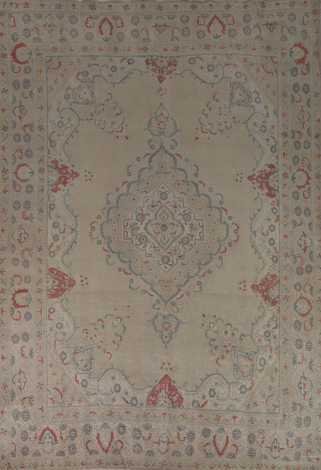 Wool Medallion Tabriz Persian Area Rug 9x13