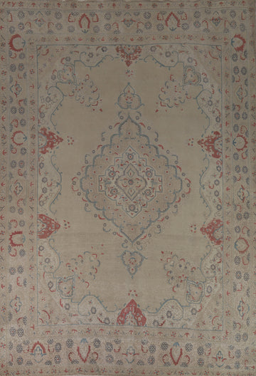 Wool Medallion Tabriz Persian Area Rug 9x13