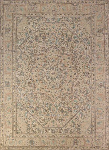 Vintage Wool Medallion Tabriz Persian Area Rug 8x11