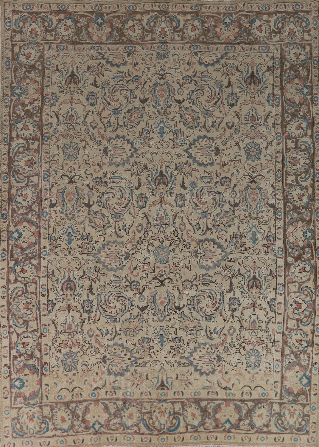 All-Over Floral Tabriz Persian Area Rug 9x11