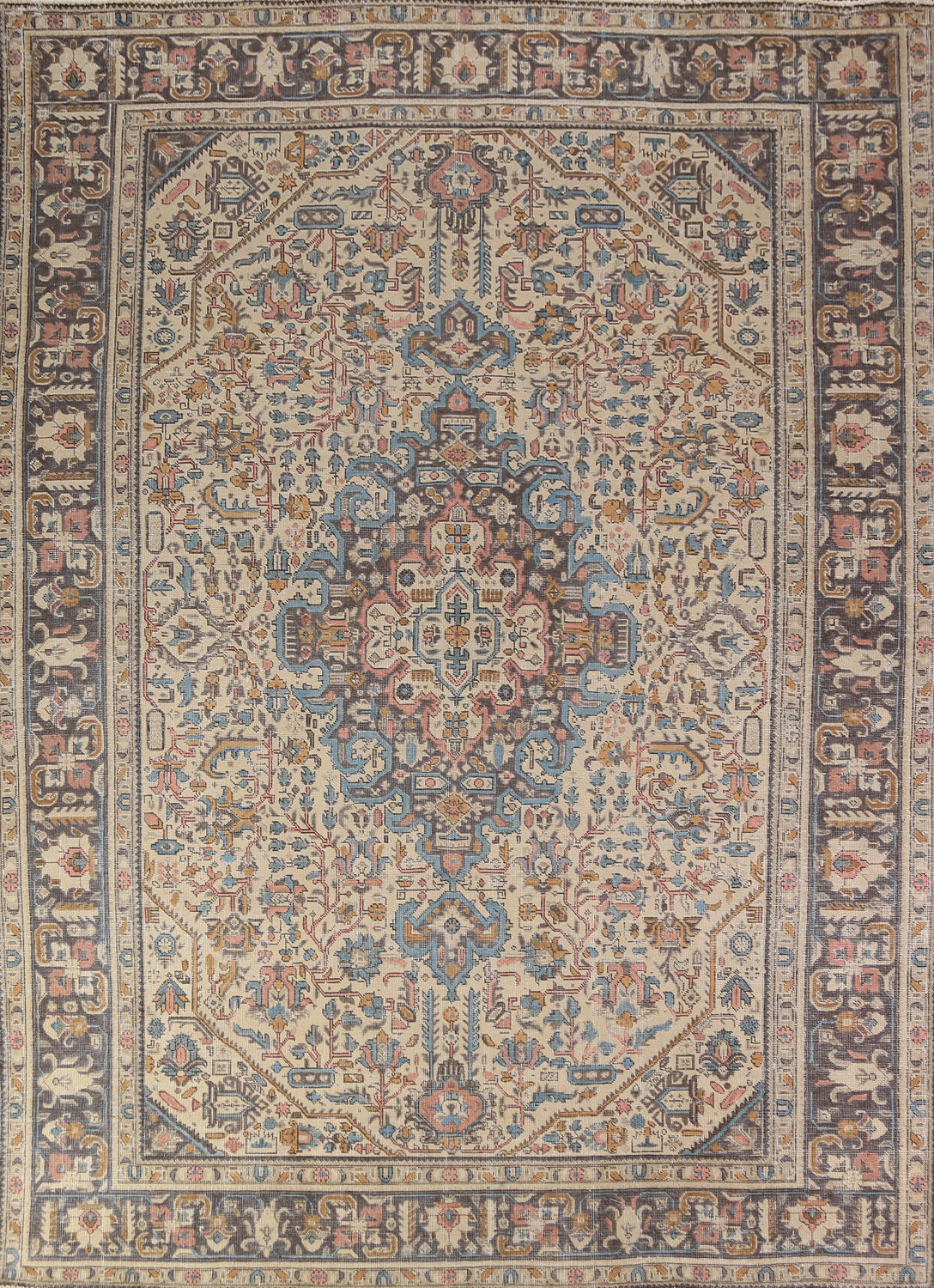 Geometric Wool Tabriz Persian Area Rug 8x11