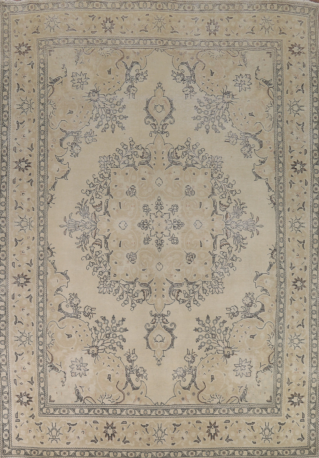 Medallion Wool Tabriz Persian Area Rug 10x13