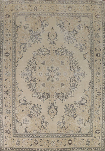 Medallion Wool Tabriz Persian Area Rug 10x13