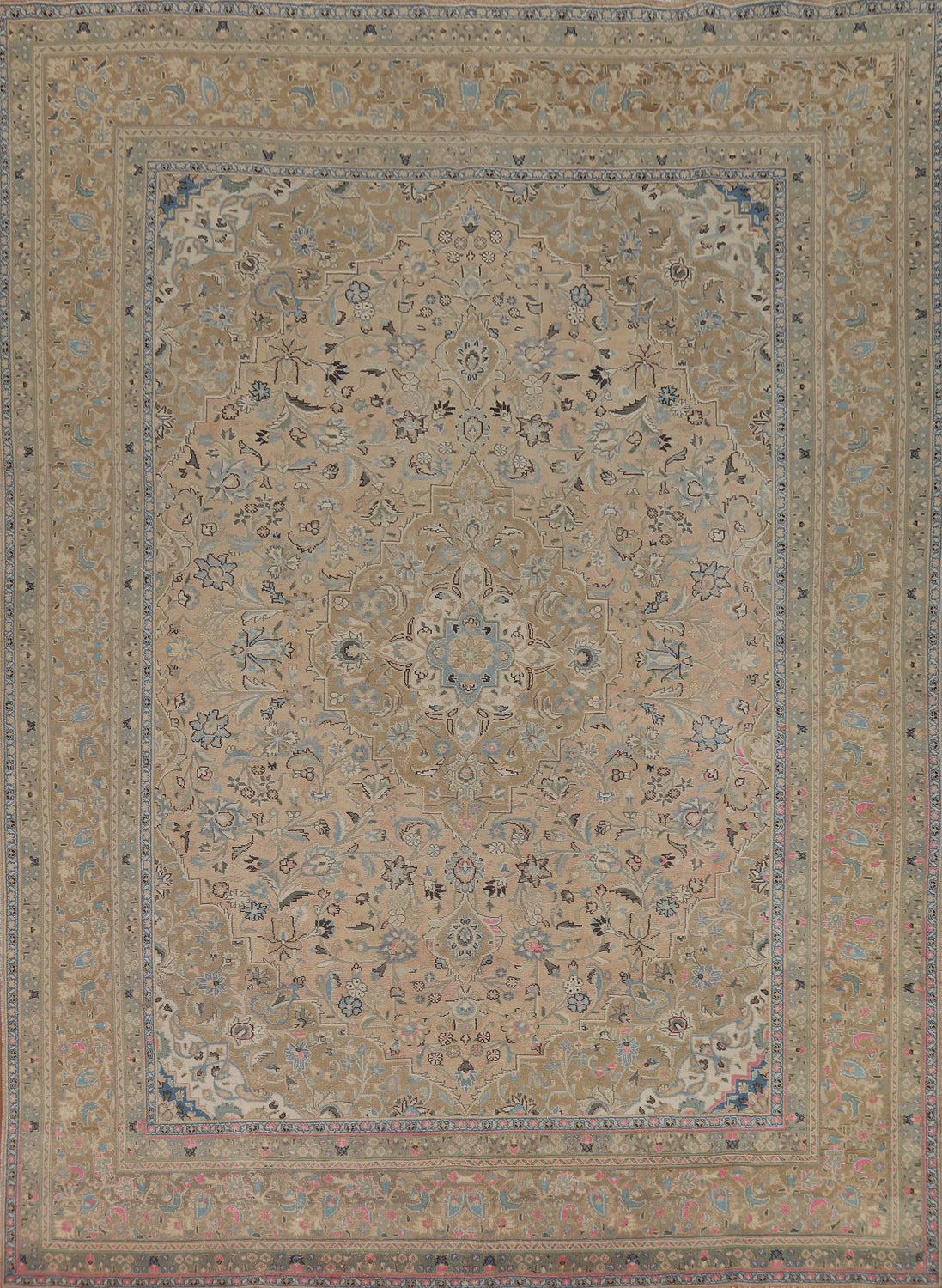 Traditional Mashad Persian Area Rug 10x12