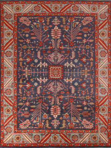 Handmade Blue Oushak Indian Area Rug 8x10