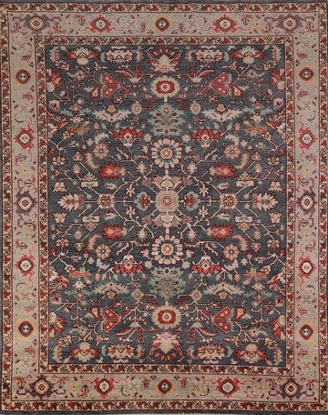 Handmade Blue Oushak Indian Area Rug 8x10