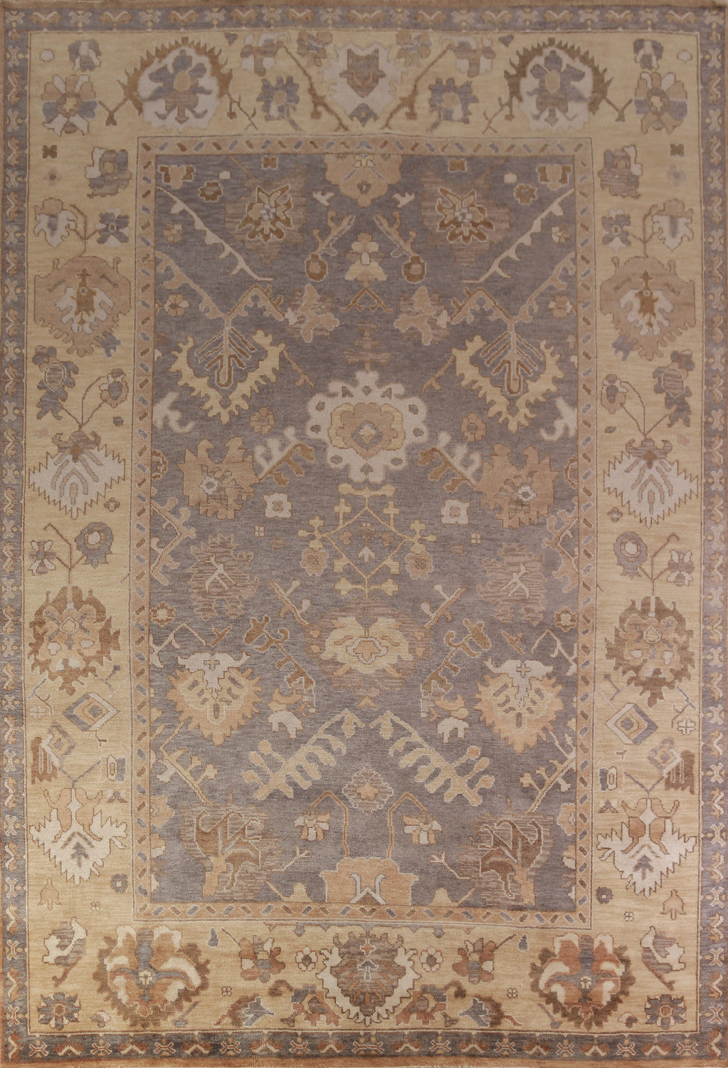 Handmade Wool Oushak Indian Large Rug 10x14