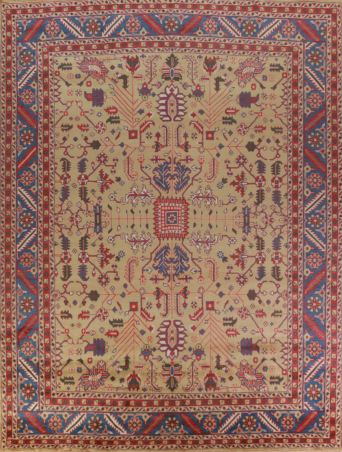Handmade Wool Oushak Indian Large Rug 12x15