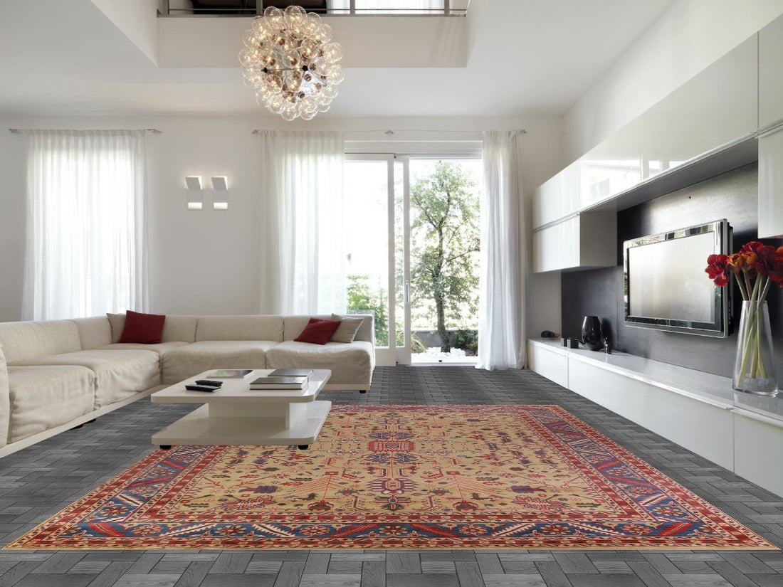 Handmade Wool Oushak Indian Large Rug 12x15