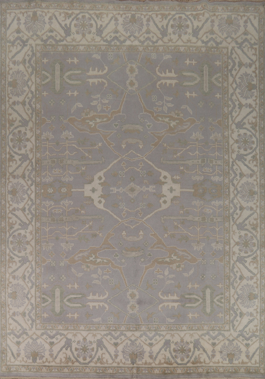 Handmade Gray Oushak Indian Area Rug 8x10