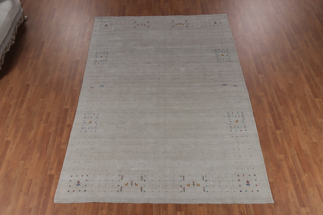 Tribal Wool Gabbeh Indian Area Rug 8x11