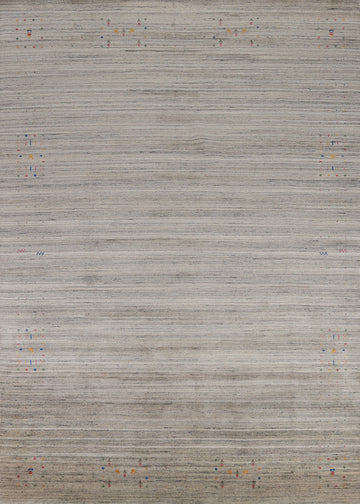Striped Wool Gabbeh Indian Area Rug 9x12