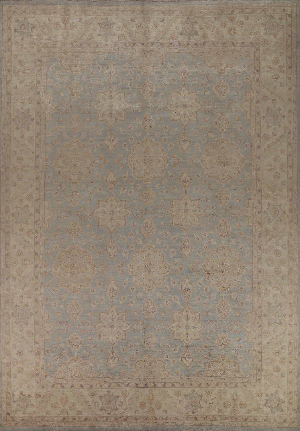 Vegetable Dye Wool Oushak Turkish Area Rug 9x12