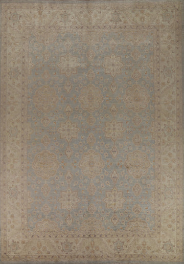 Vegetable Dye Wool Oushak Turkish Area Rug 9x12
