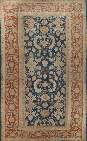 Pre-1900 Antique Vegetable Dye Sultanabad Persian Rug 11x19