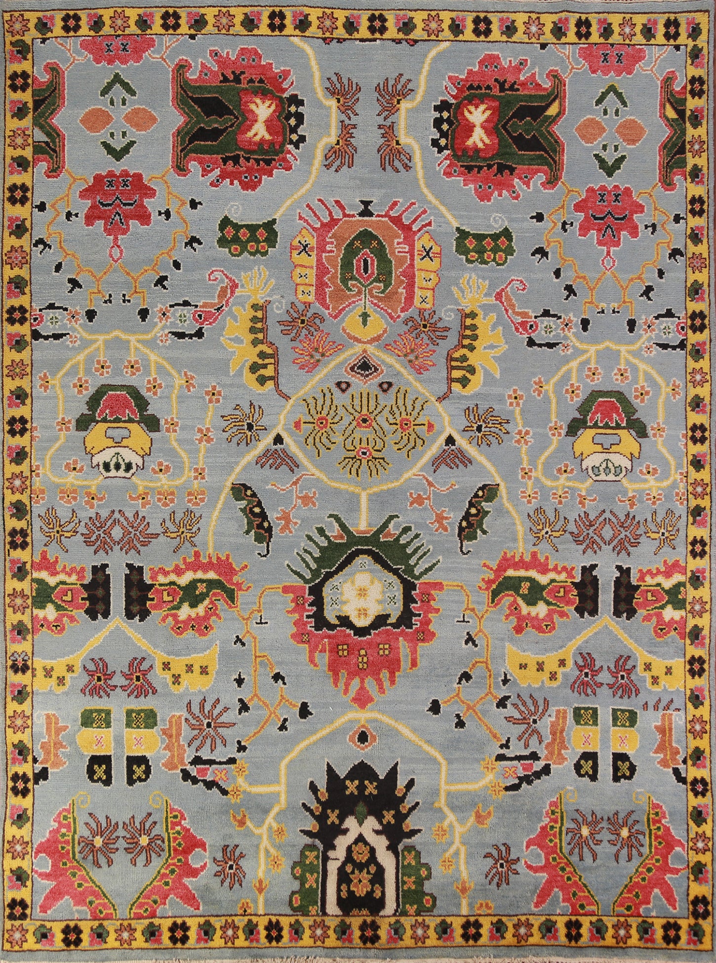 Light Blue Oushak Indian Area Rug 8x10