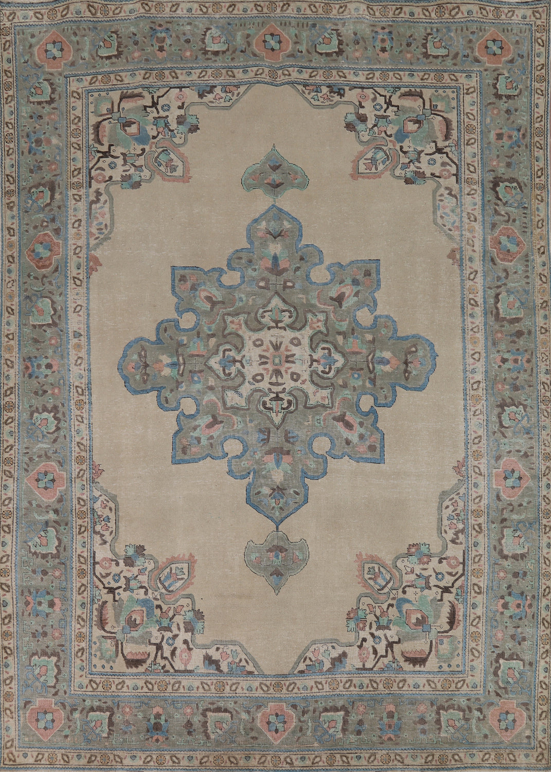 Geometric Tabriz Persian Area Rug 8x11
