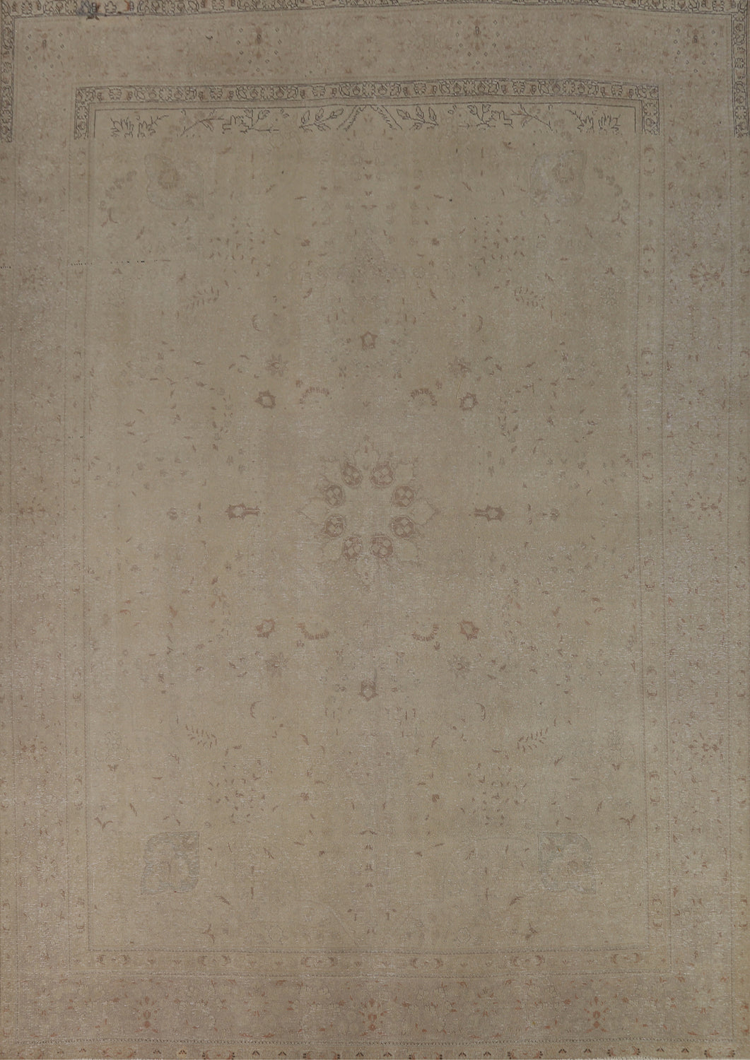 Distressed Wool Tabriz Persian Area Rug 10x13