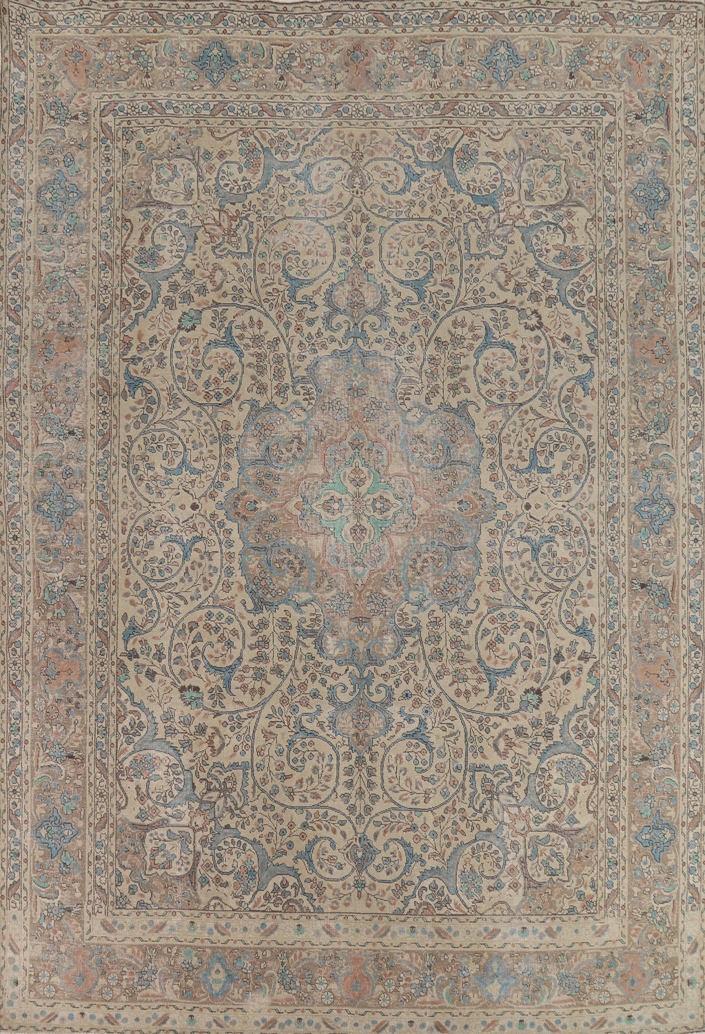 Floral Wool Tabriz Persian Area Rug 10x13