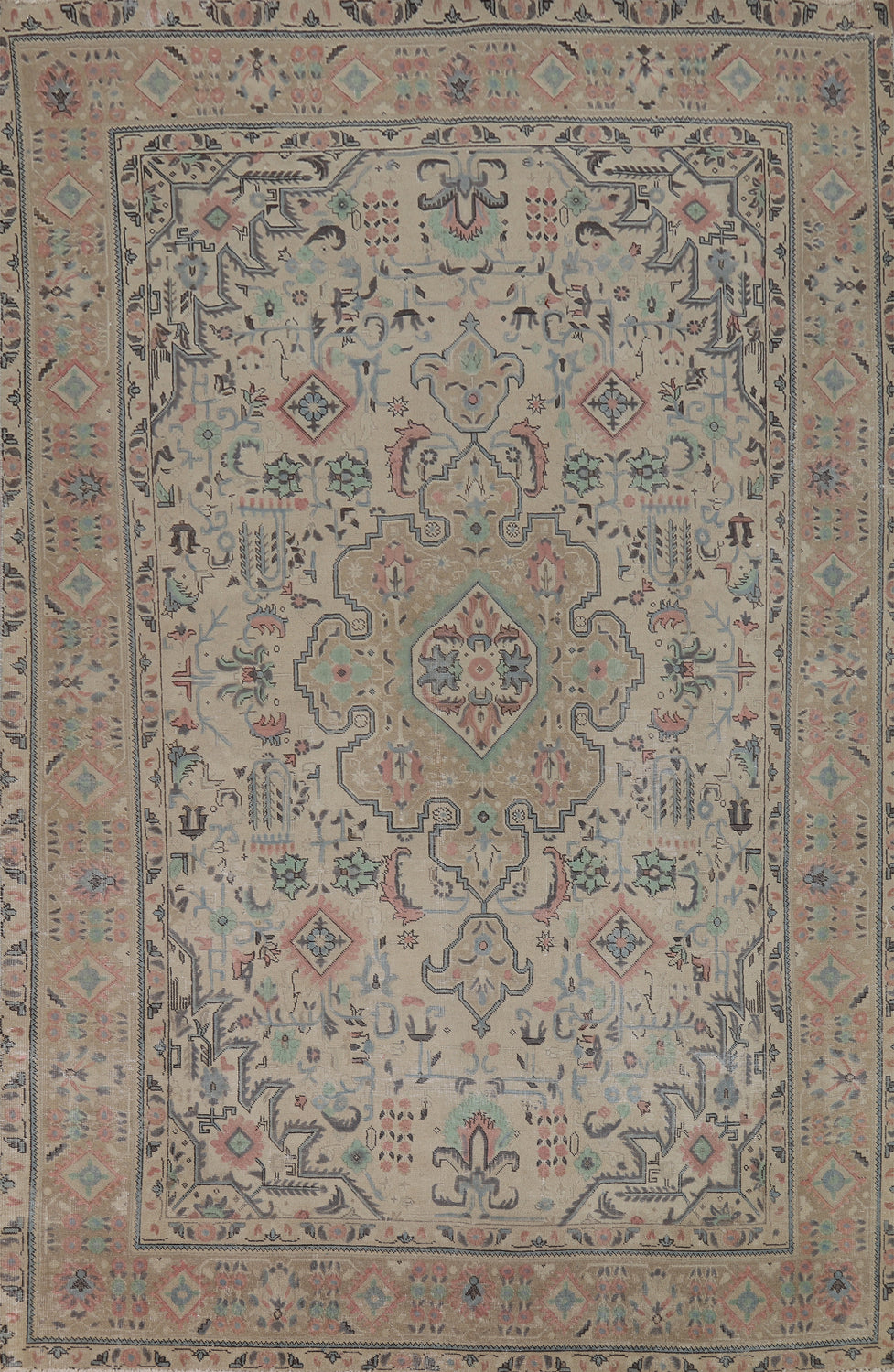 Handmade Wool Tabriz Persian Area Rug 7x10